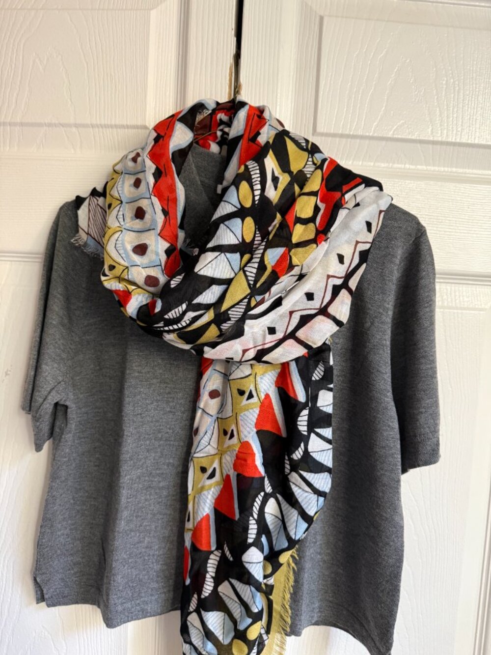 Ethnic print scarf